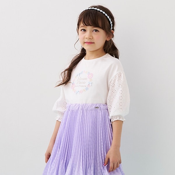 マーガレット　7分袖レースTシャツ