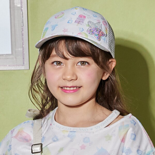 アイシーソーダポップ柄メッシュキャップ(M(54-56cm） オフ ホワイト): キッズ ナルミヤ オンライン公式サイト