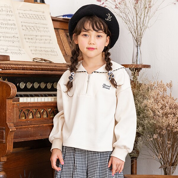 出品中同サイズ服はこちら160【新品未使用】mezzo piano メゾピアノ フロントジップ セーター