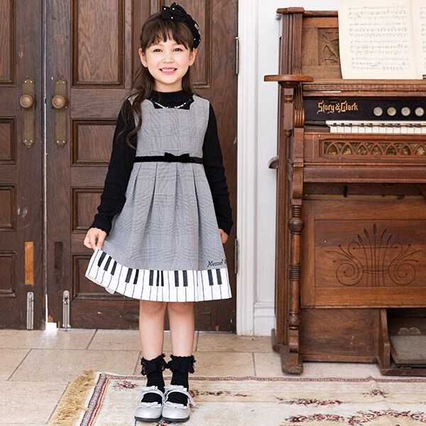 メゾピアノ　ジャンパースカート　セットアップ　半袖ニット　カットソー　160