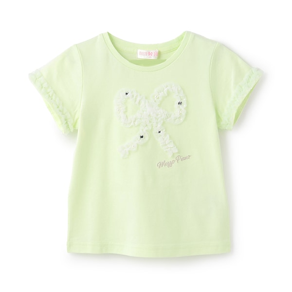 フリルリボン　半袖Tシャツ