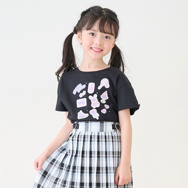 ステッカーアップリケ　半袖Tシャツ