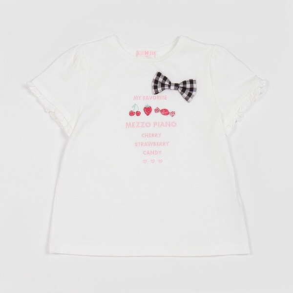 人気商品再入荷】【直営店で取り扱い無し】ギンガムリボン 半袖Tシャツ