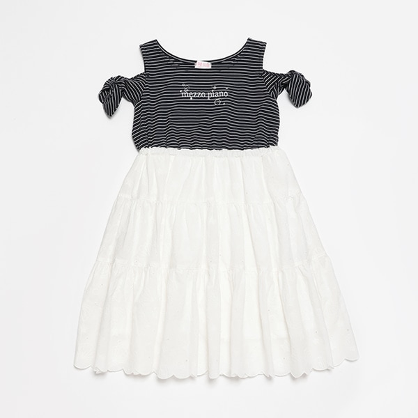 【人気商品再入荷】【直営店で取り扱い無し】シェル柄レースドッキングワンピース