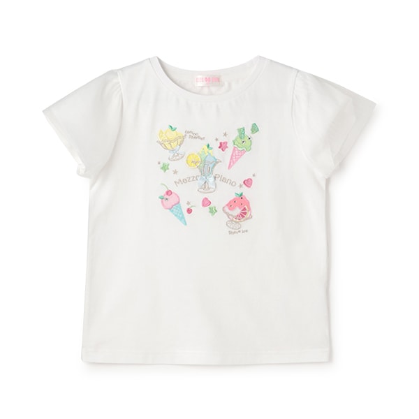 フルーツシャーベットアップリケ　半袖Tシャツ