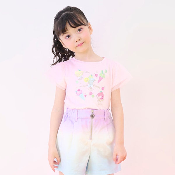 フルーツシャーベットアップリケ　半袖Tシャツ