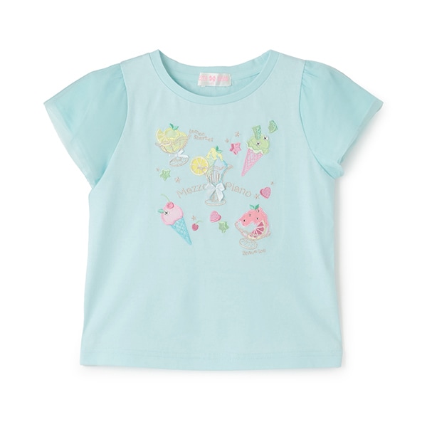 フルーツシャーベットアップリケ　半袖Tシャツ