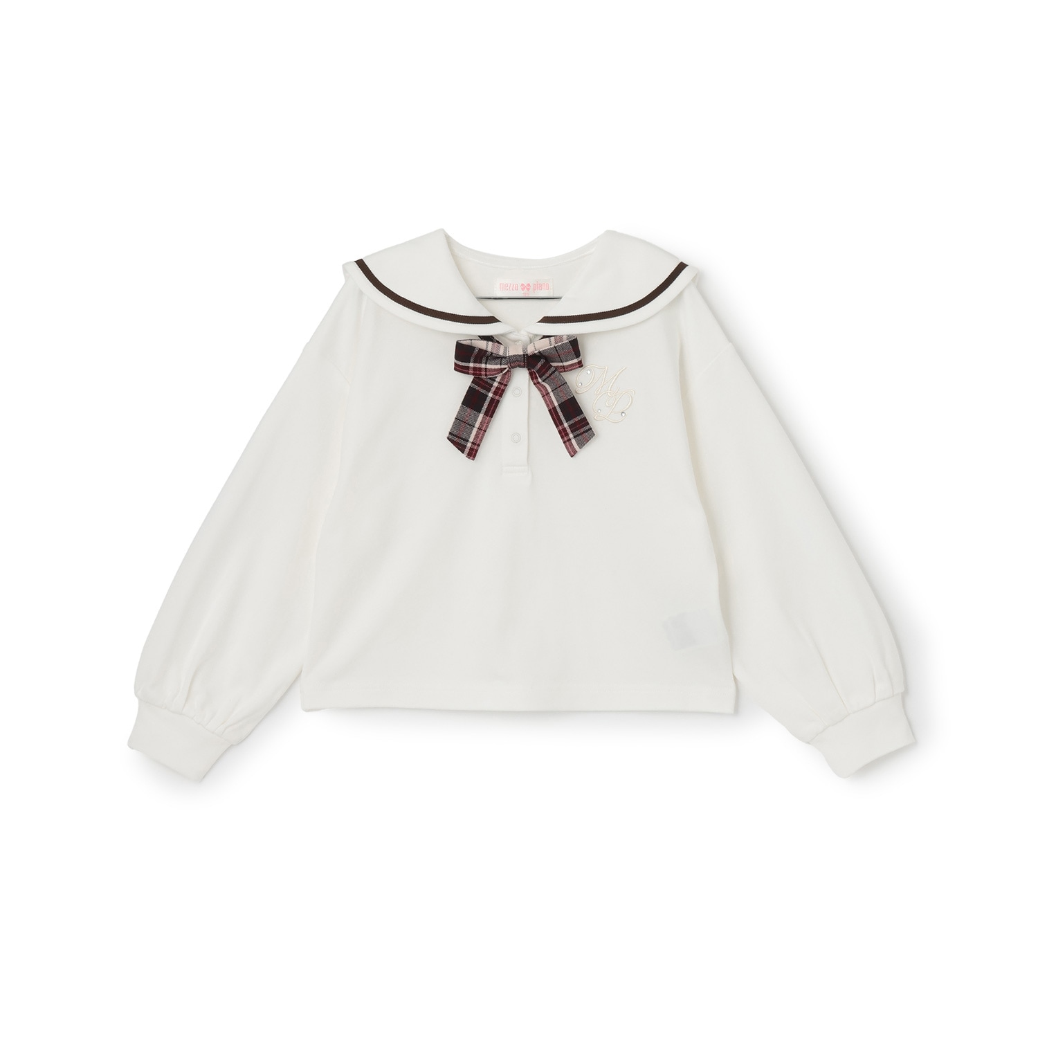 セーラーカラー長袖Tシャツ