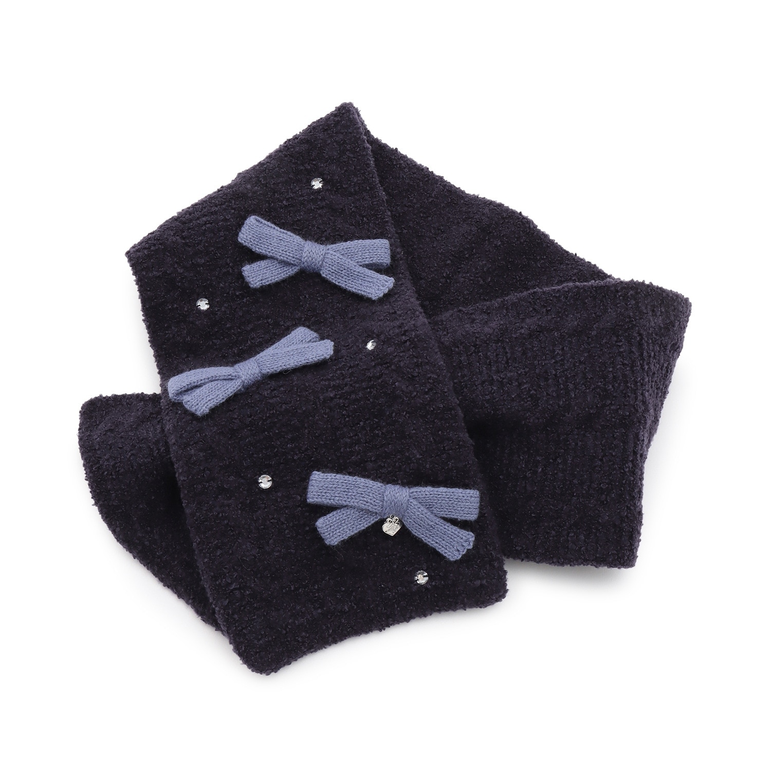 リボン　マシュマロニット　マフラー