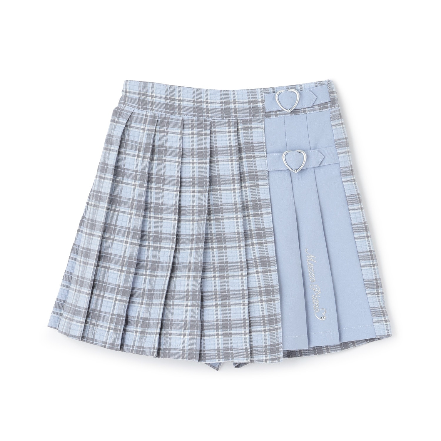 切替ハートベルト チェックプリーツスカパン