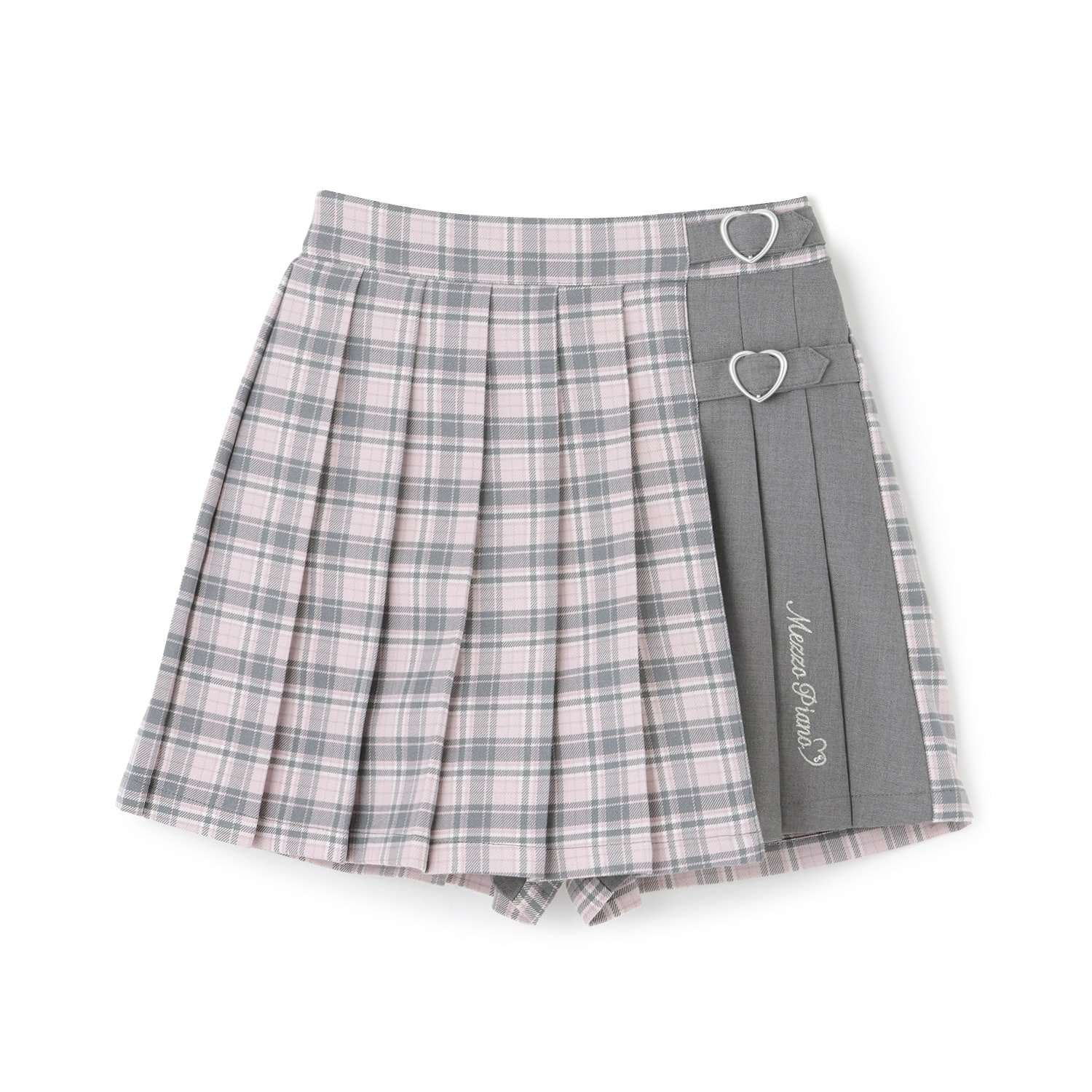 切替ハートベルト チェックプリーツスカパン