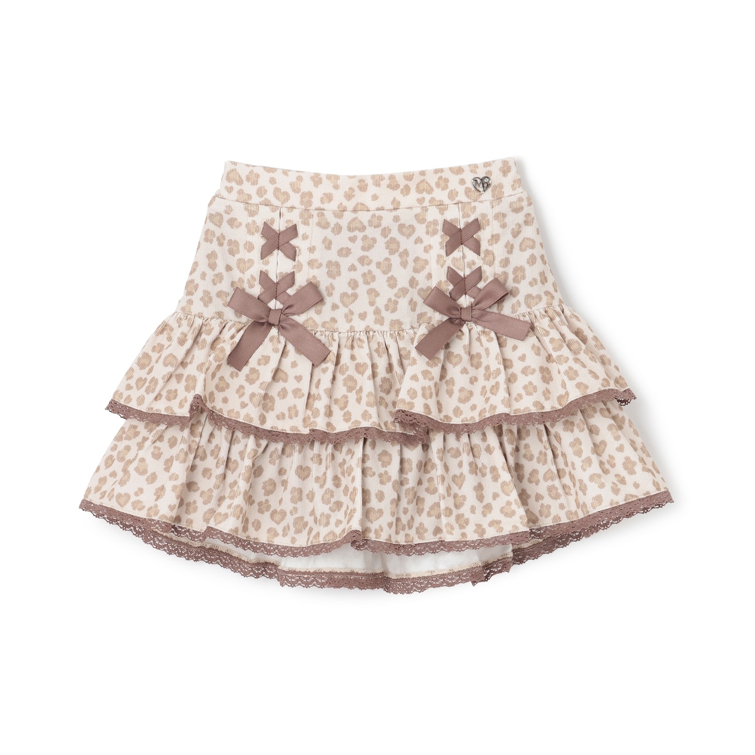 ヒョウ柄レースアップスカパン