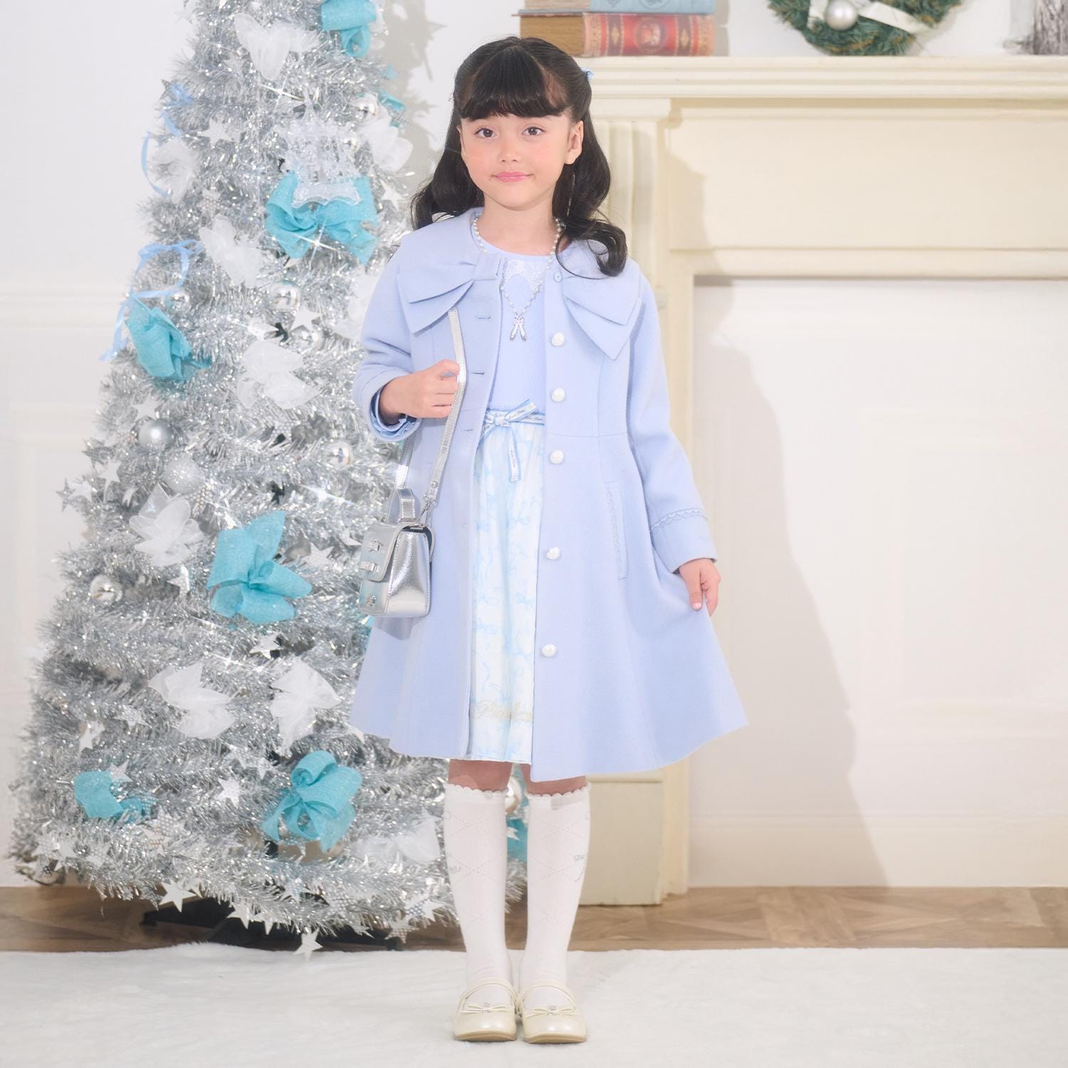 リボンカラー ウールコート(110cm 赤): キッズ - ナルミヤ オンライン