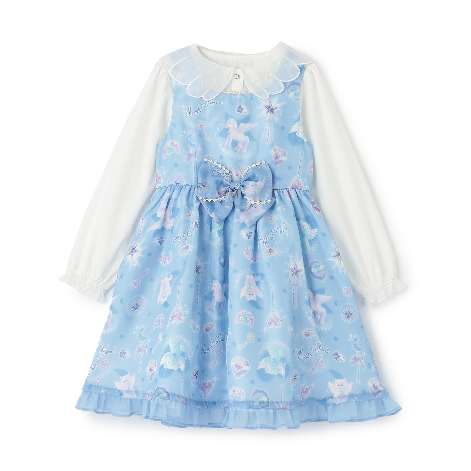 languageランゲージサックスブルー水色編み込みクロスボートネックワンピース Lace Ladies 水着 ワンカラーミニマルボートネックワンピース