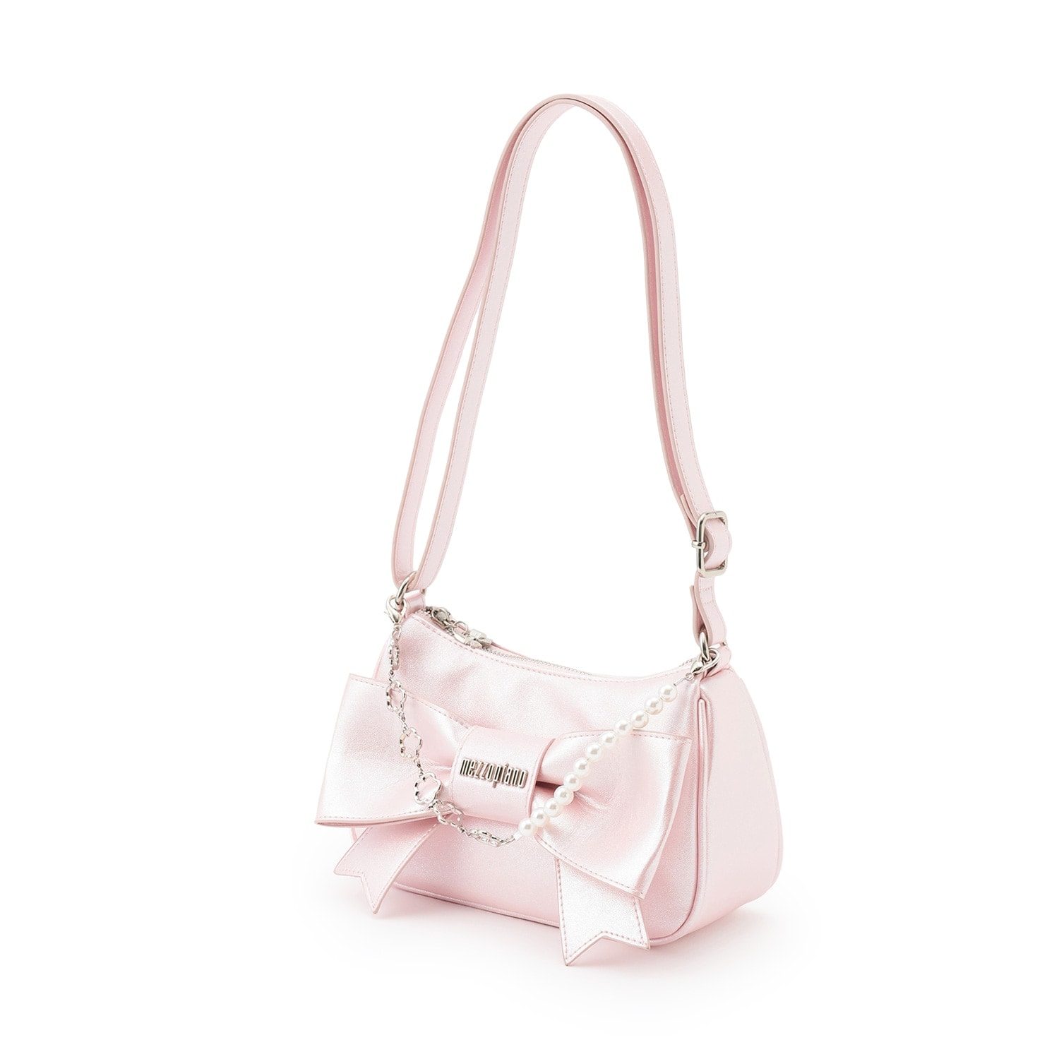 チェーン飾り付 リボンショルダーバッグ