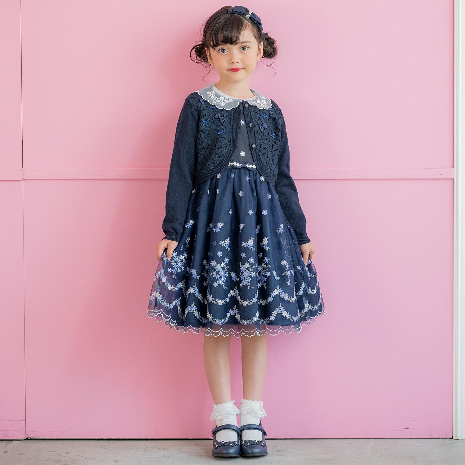 floral embroidered tulle dress