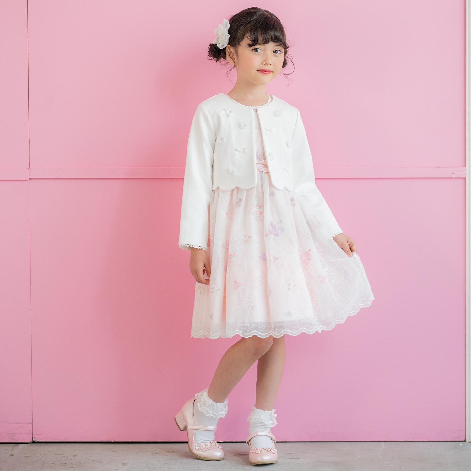 花刺しゅうチュールレース ワンピース