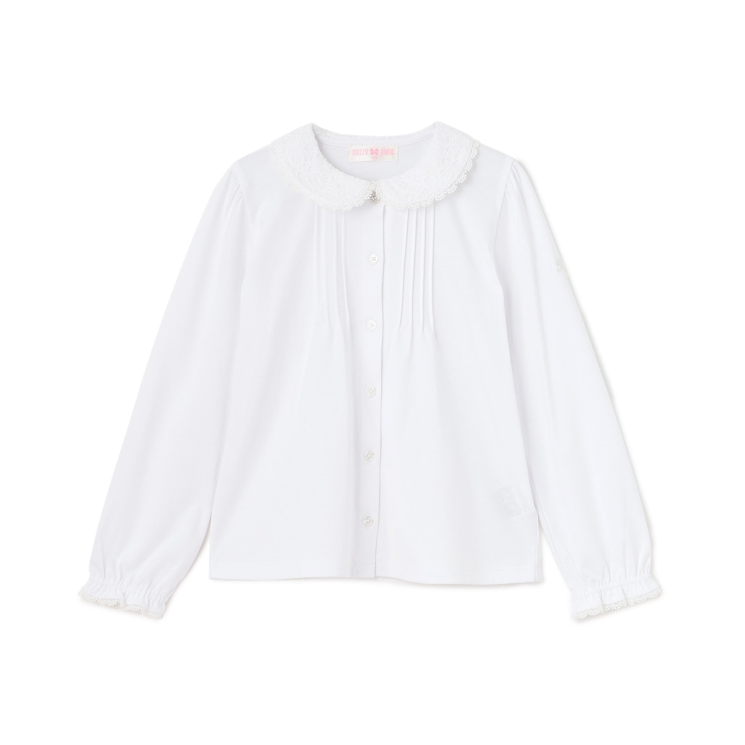 レース衿　カットソーブラウス