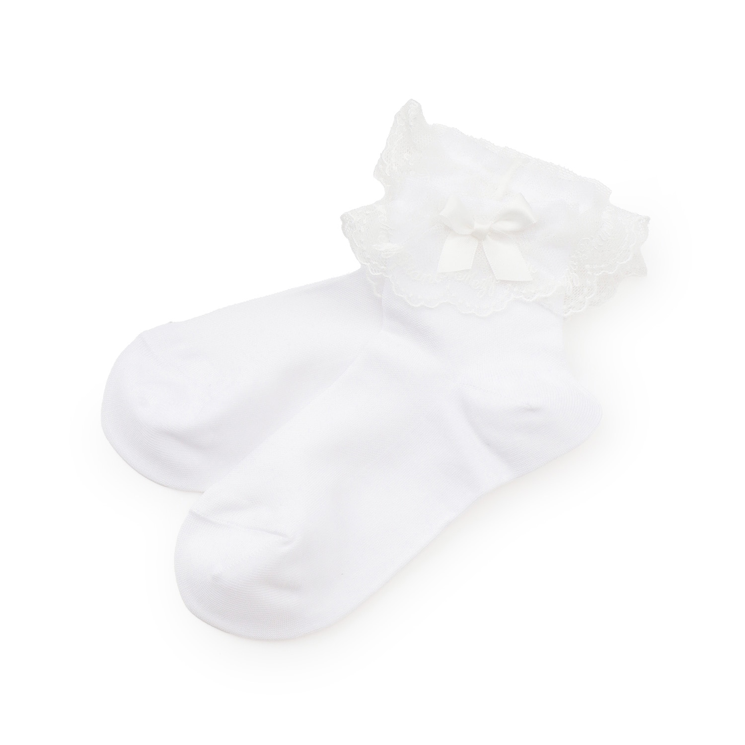 ロゴレース透かし柄　ソックス