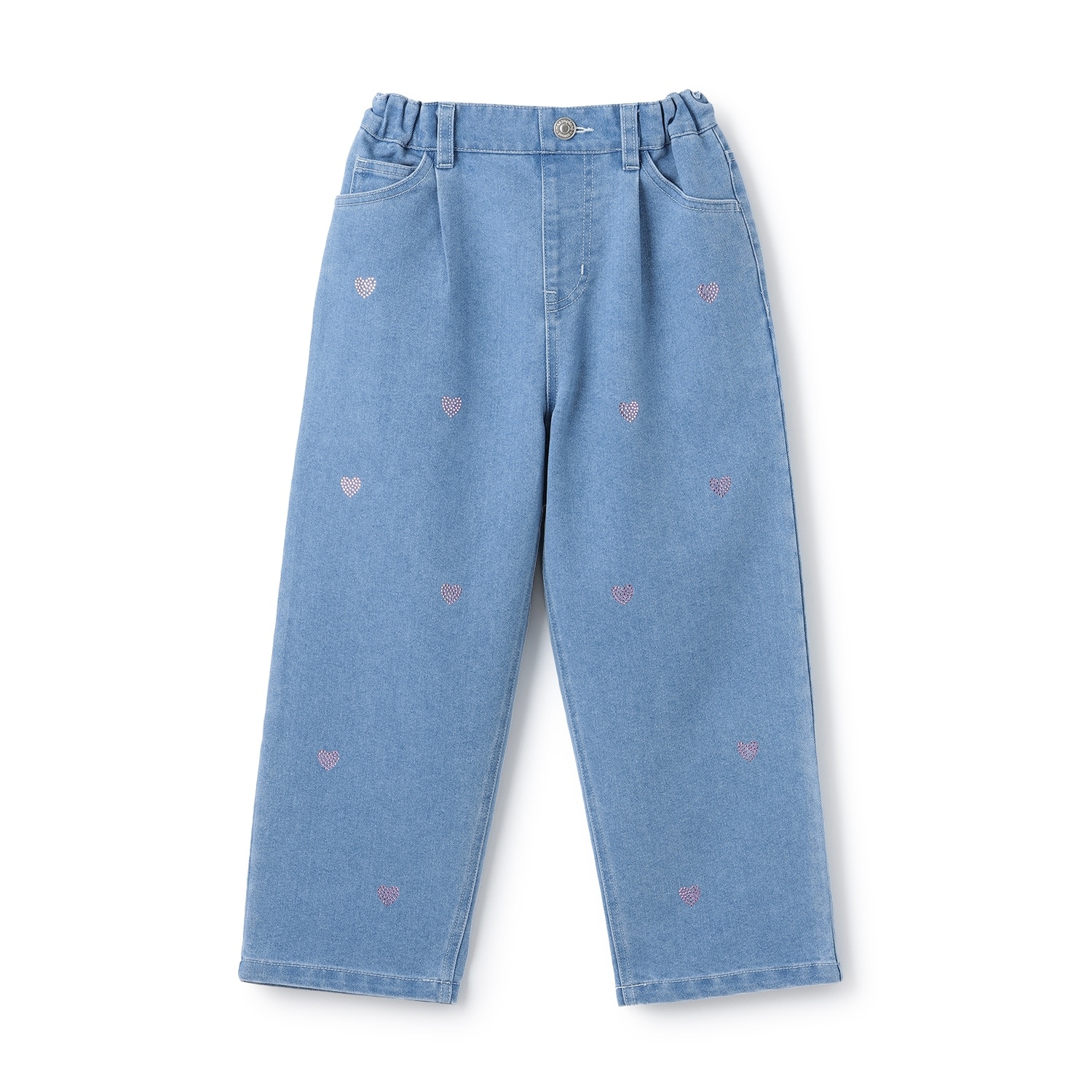 ハートラインストーン　デニムパンツ