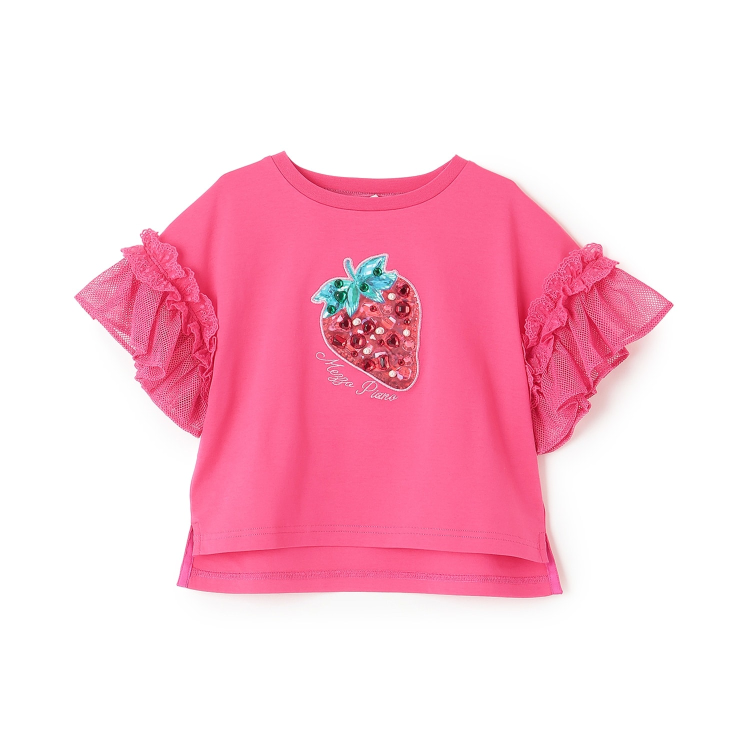 Bigイチゴ袖フリル 半袖Tシャツ