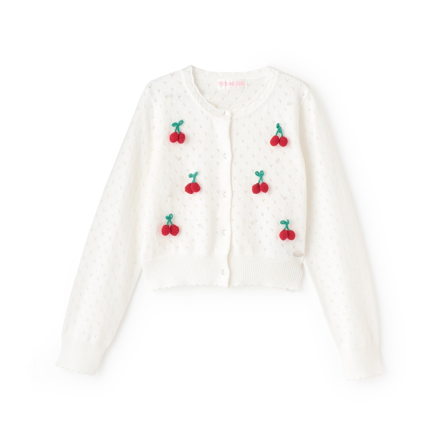 イチゴ・チェリーモチーフ　カーディガン