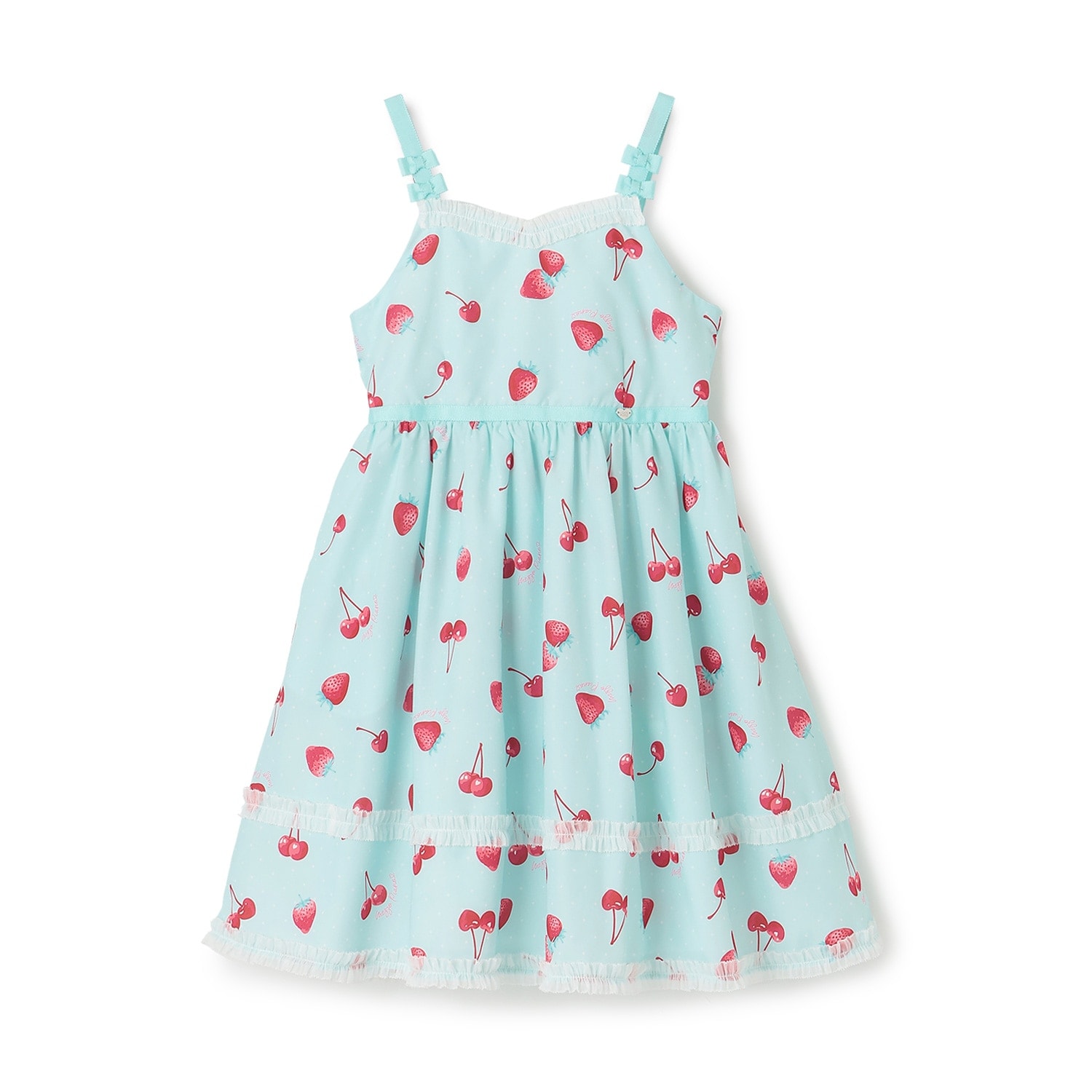 イチゴチェリードット柄 キャミワンピース