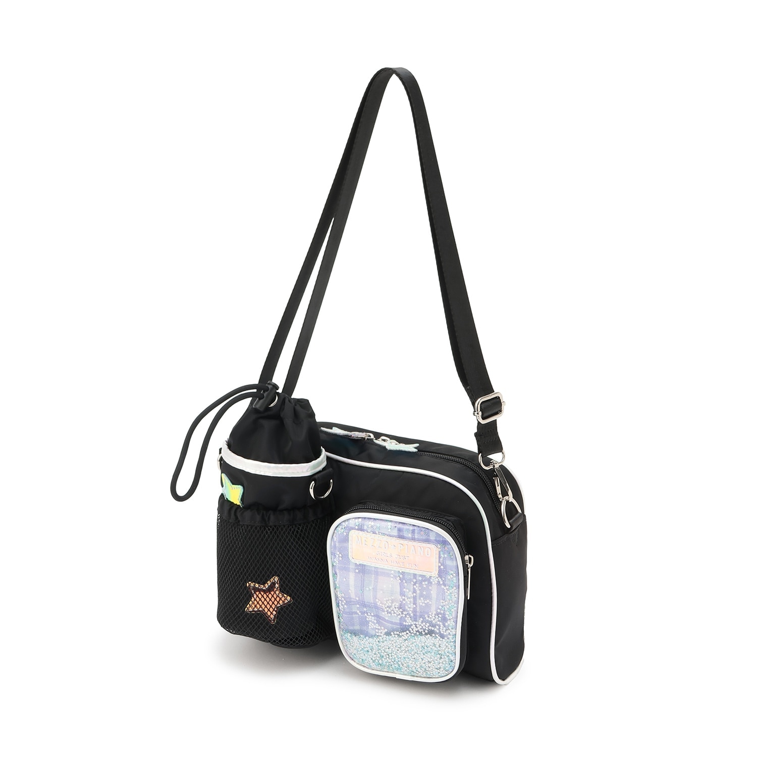 ペットボトルホルダー付　ショルダーバッグ