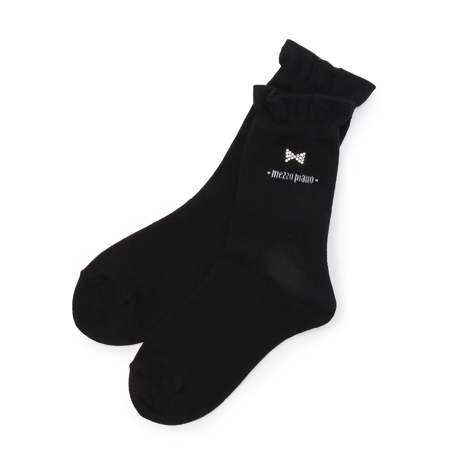 リボンラインストーンつき ソックス