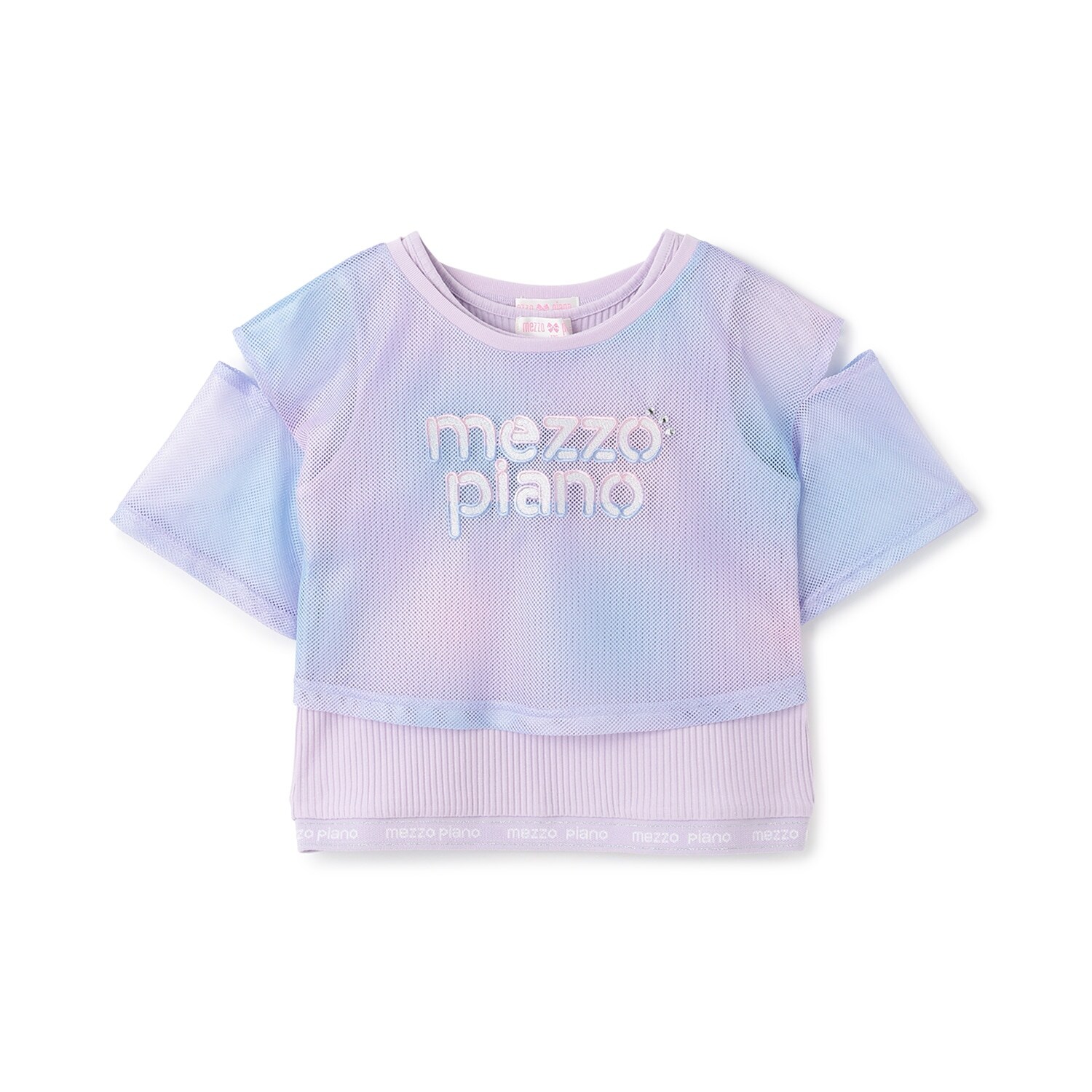 肩開きメッシュTシャツ　＆タンクトップセット