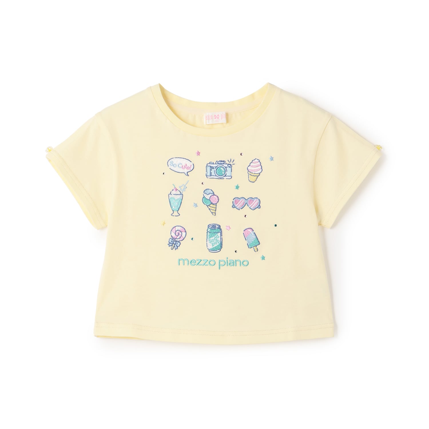 ファンシーポップ刺しゅう　半袖Tシャツ