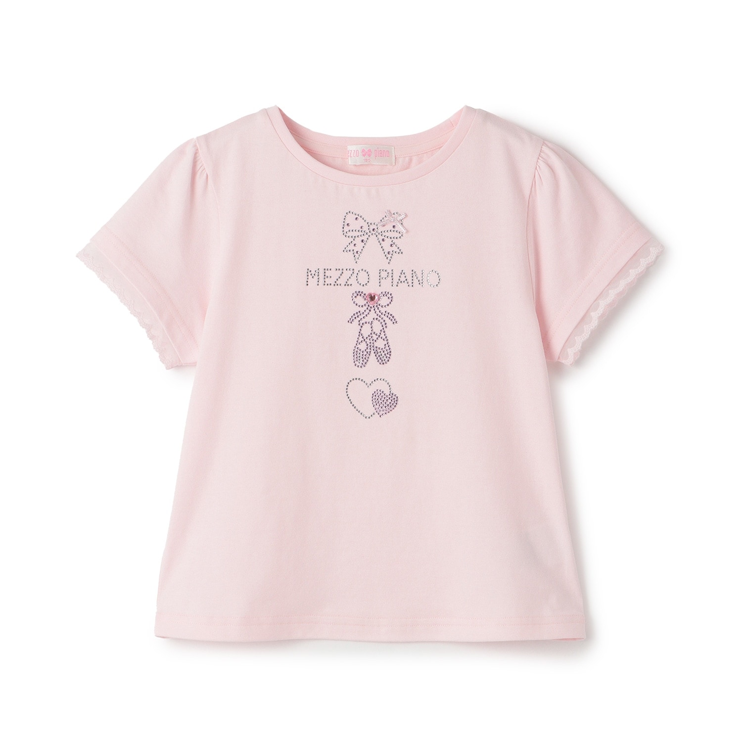 ラインストーンモチーフ　半袖Tシャツ