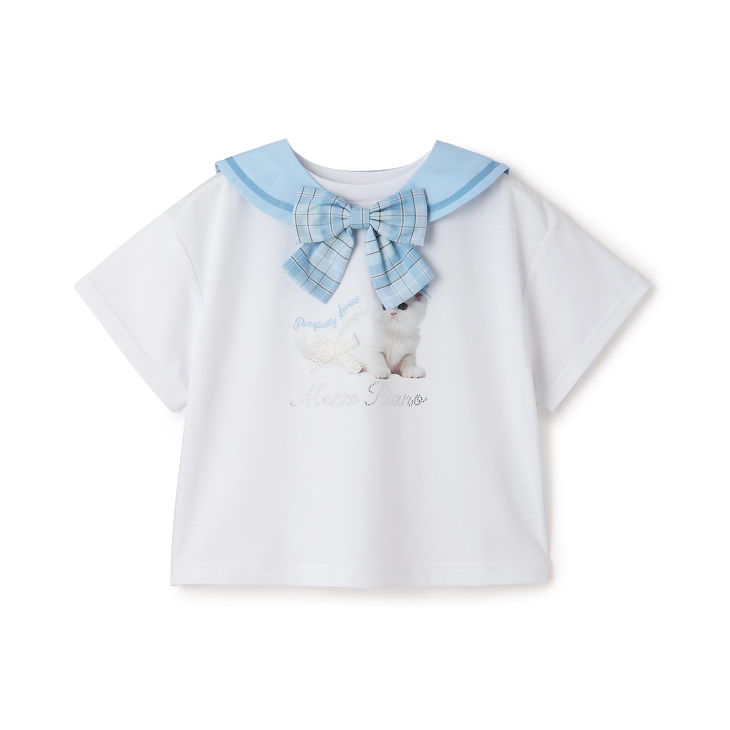 セーラー衿つき　半袖Tシャツ