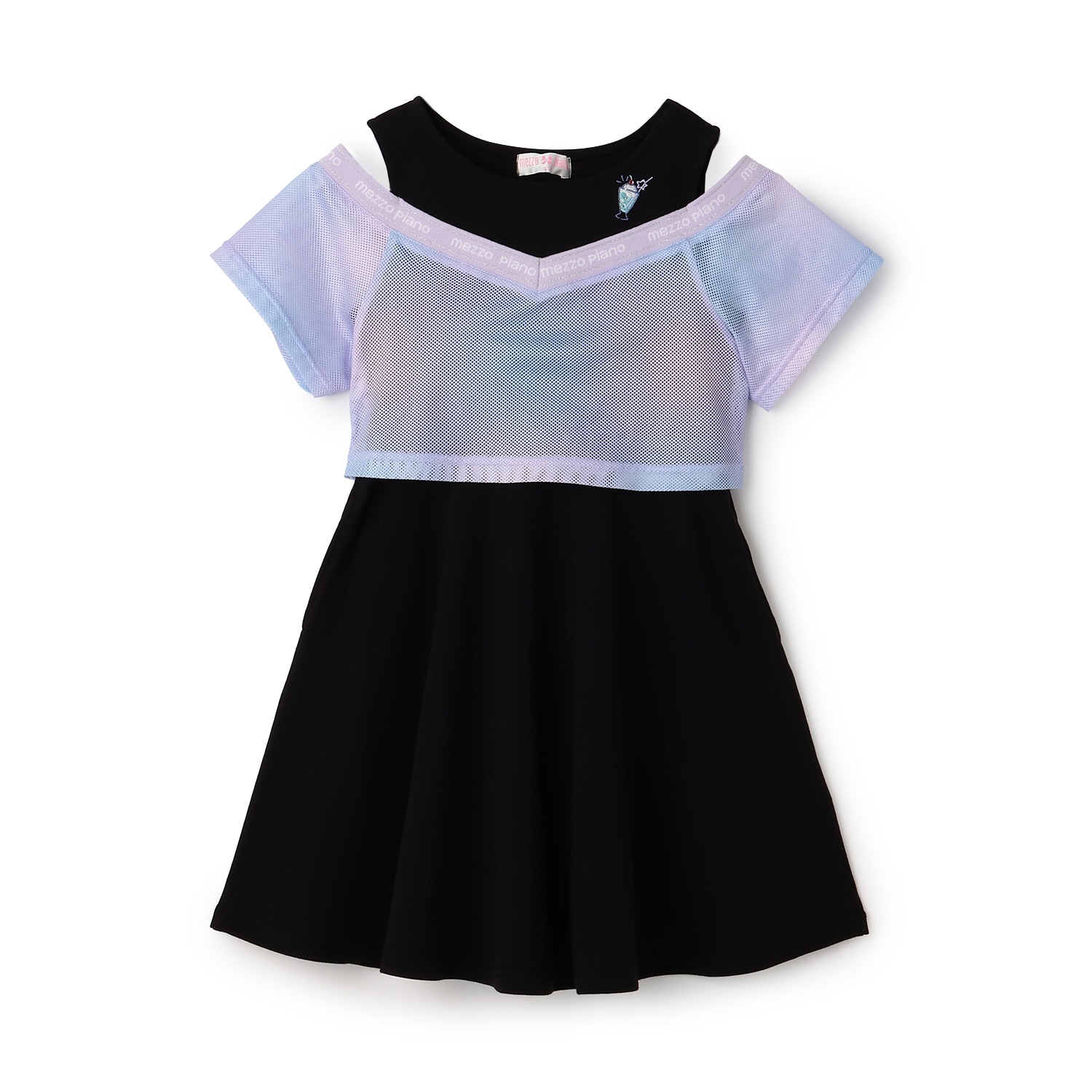 メッシュ　ドッキングワンピース