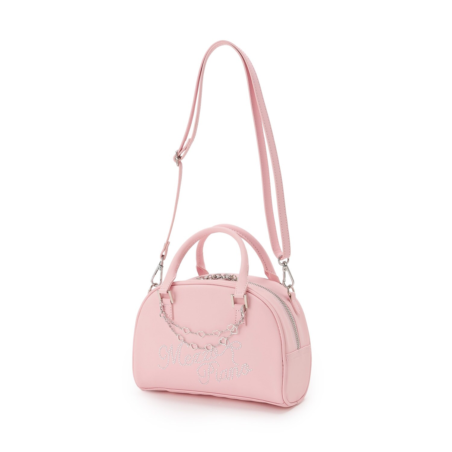 ラインストーンロゴ　2wayショルダーバッグ