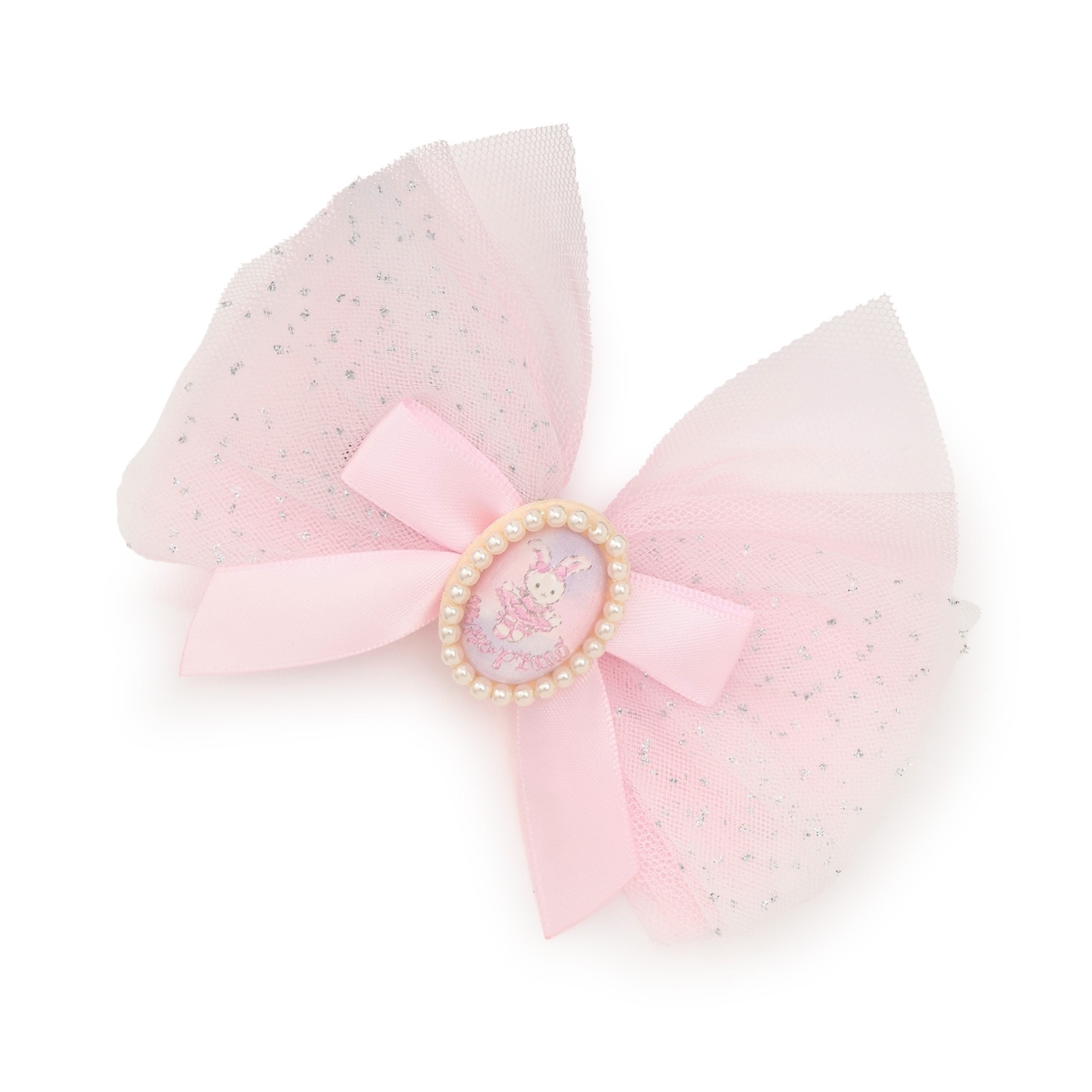 うさぎバレエ リボンヘアクリップ