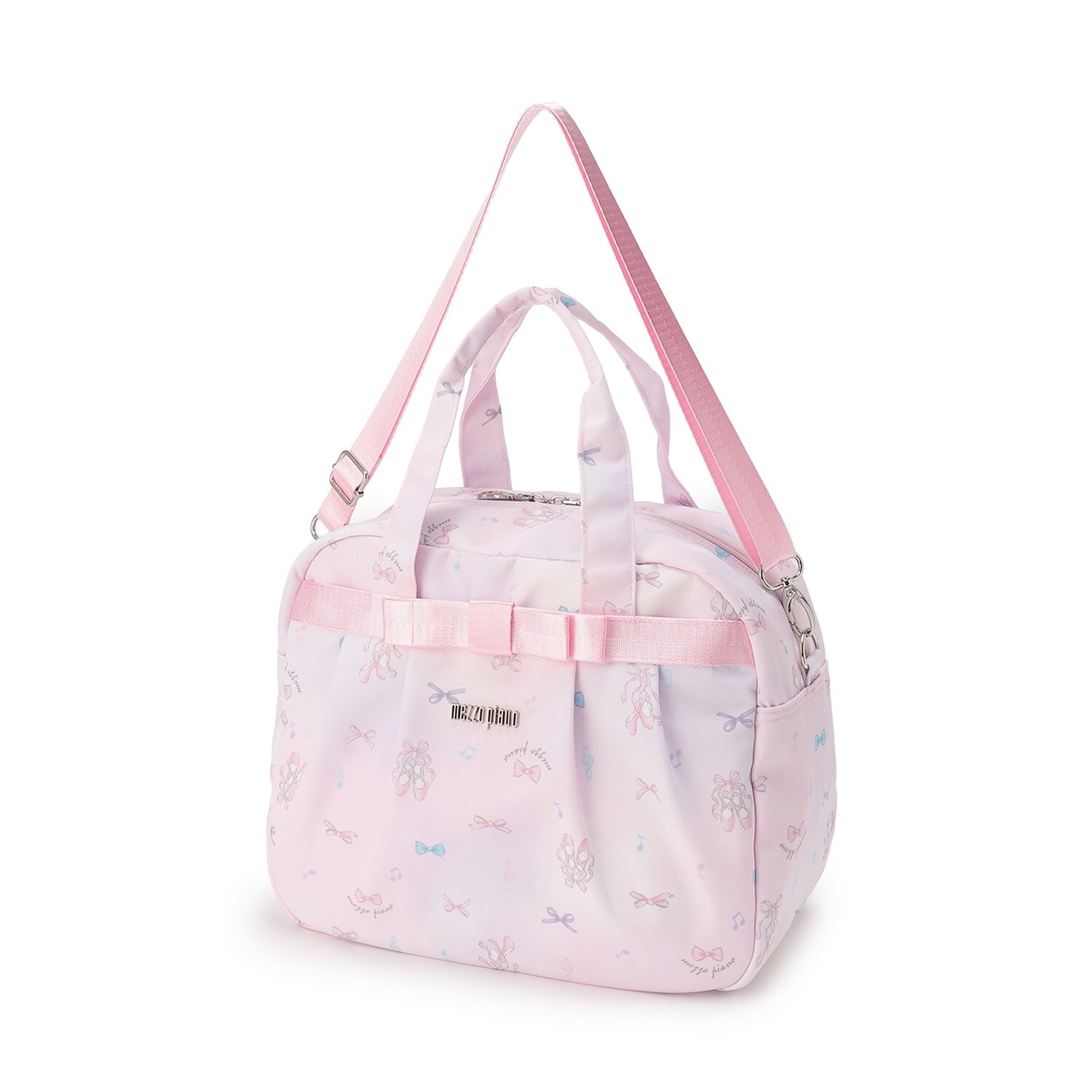 【バレエ】バレエ柄　ボストンバッグ容量約13L