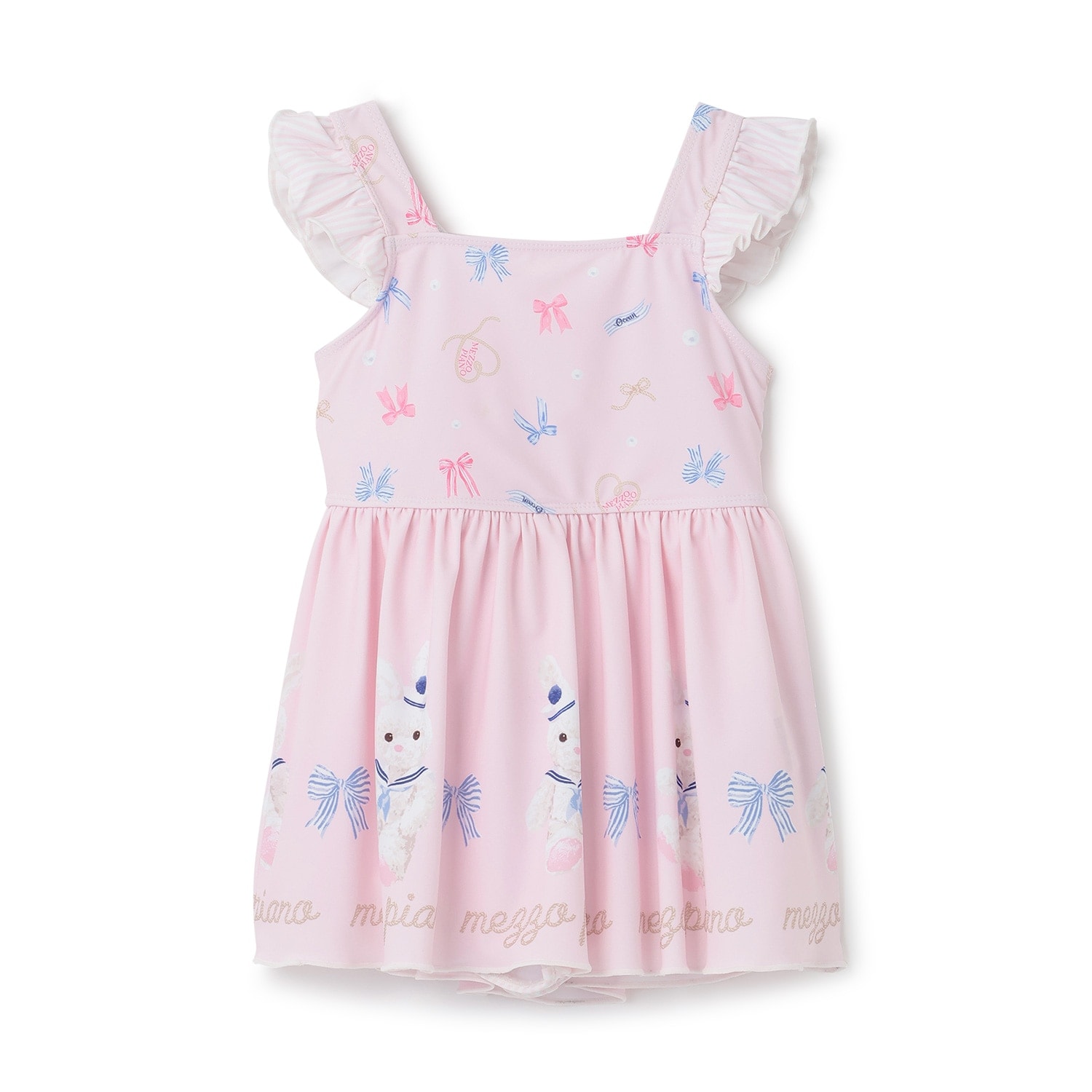 ウサギ・ネコ　航海柄　ワンピース水着