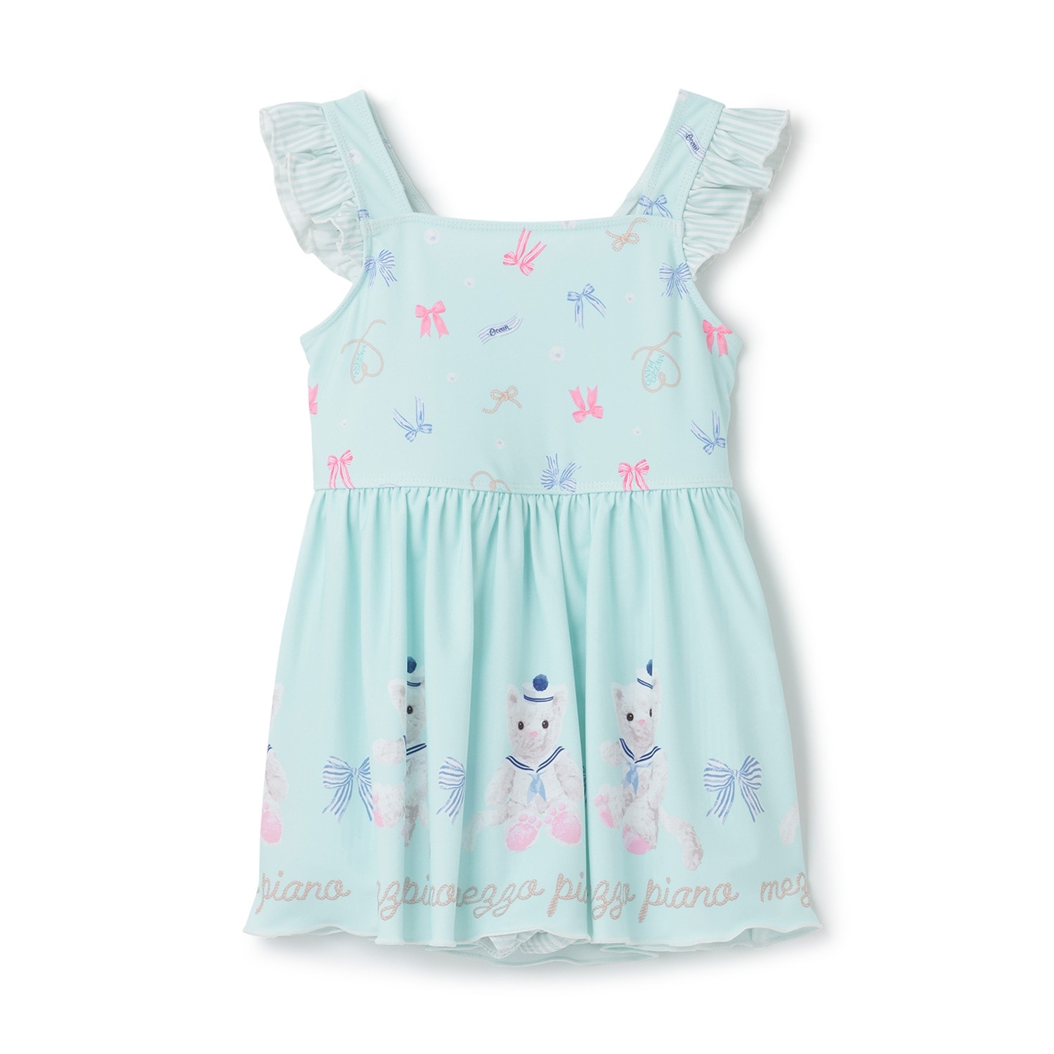 ウサギ・ネコ　航海柄　ワンピース水着