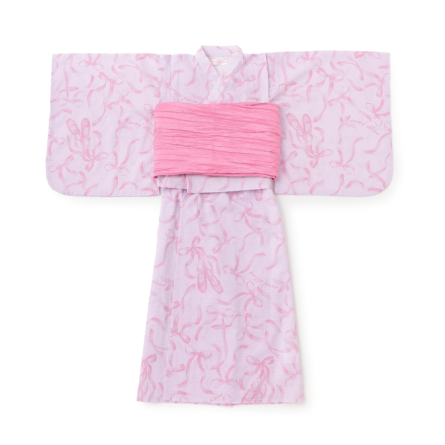 トゥシューズリボン柄 浴衣