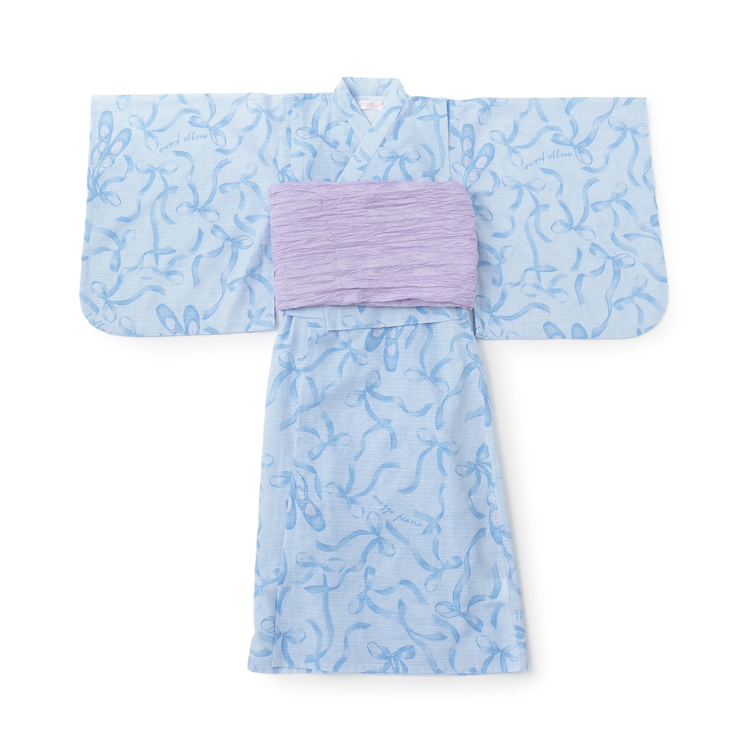 トゥシューズリボン柄 浴衣