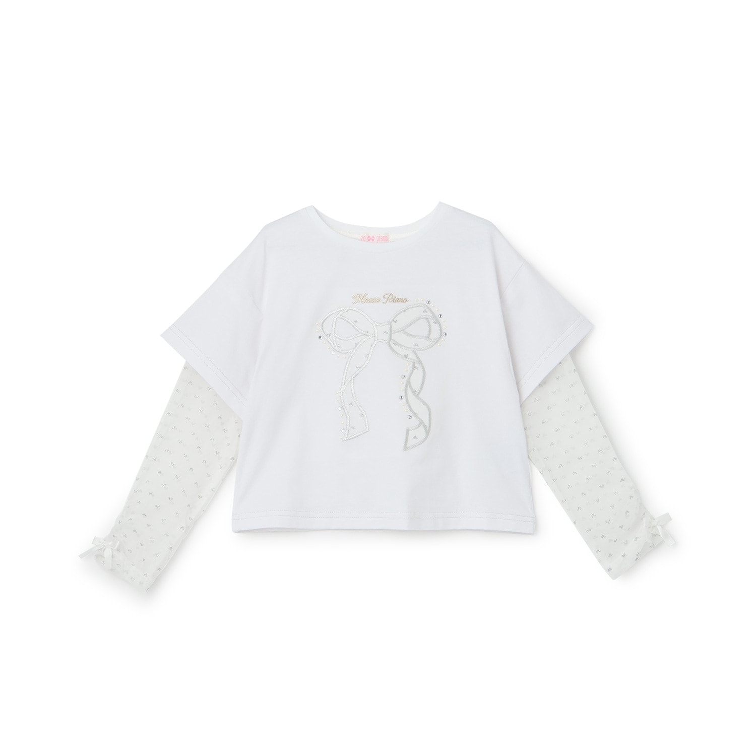 袖ラメチュール 2wayTシャツ