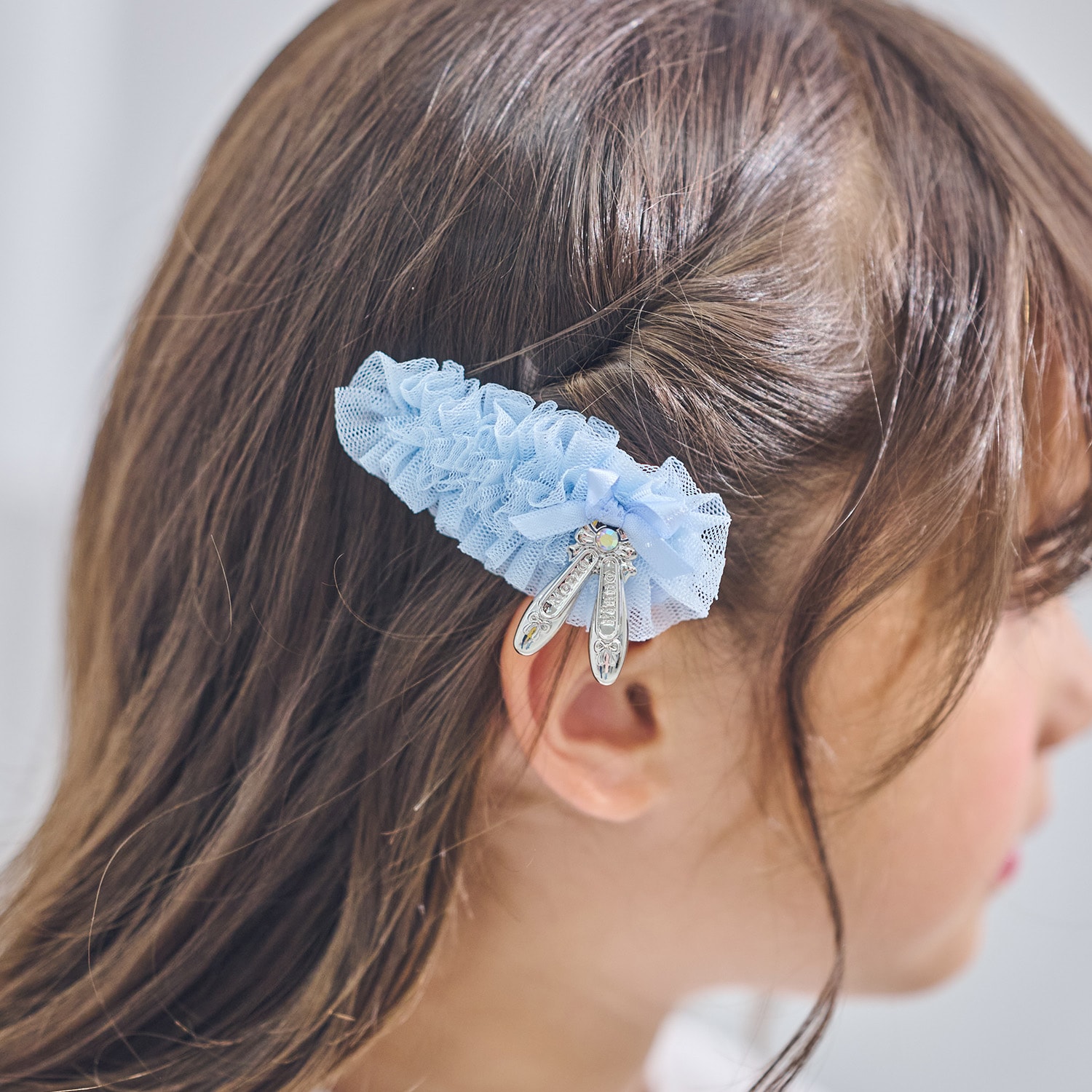 トゥシューズチュールフリル　ヘアクリップ【日本製】