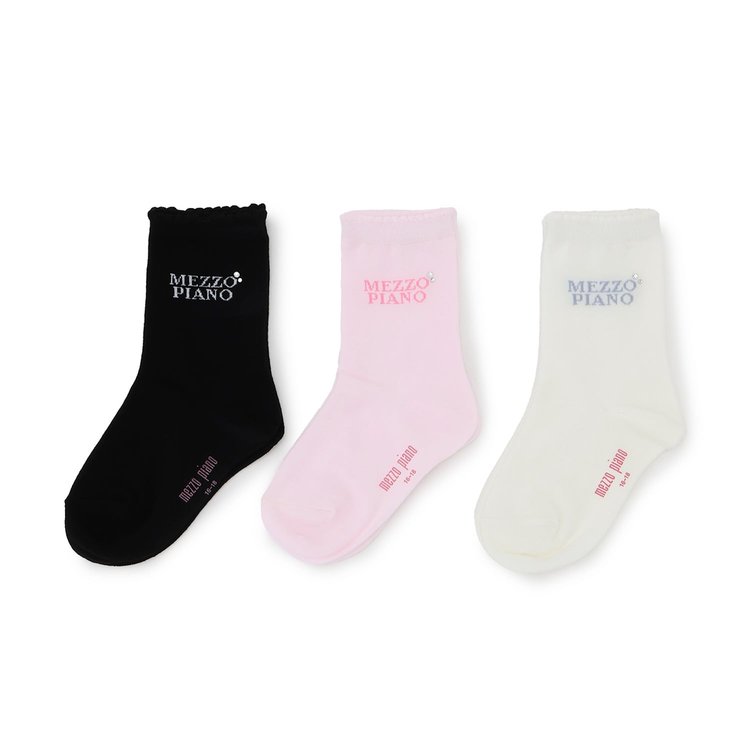 ラインストーン付ソックス　3足セット