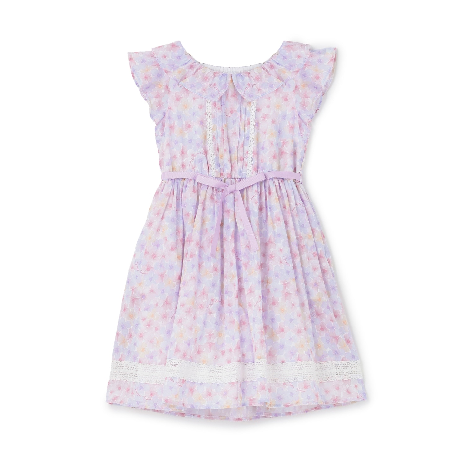 【人気商品再入荷】【直営店で取り扱い無し】水彩花柄プリント　ワンピース