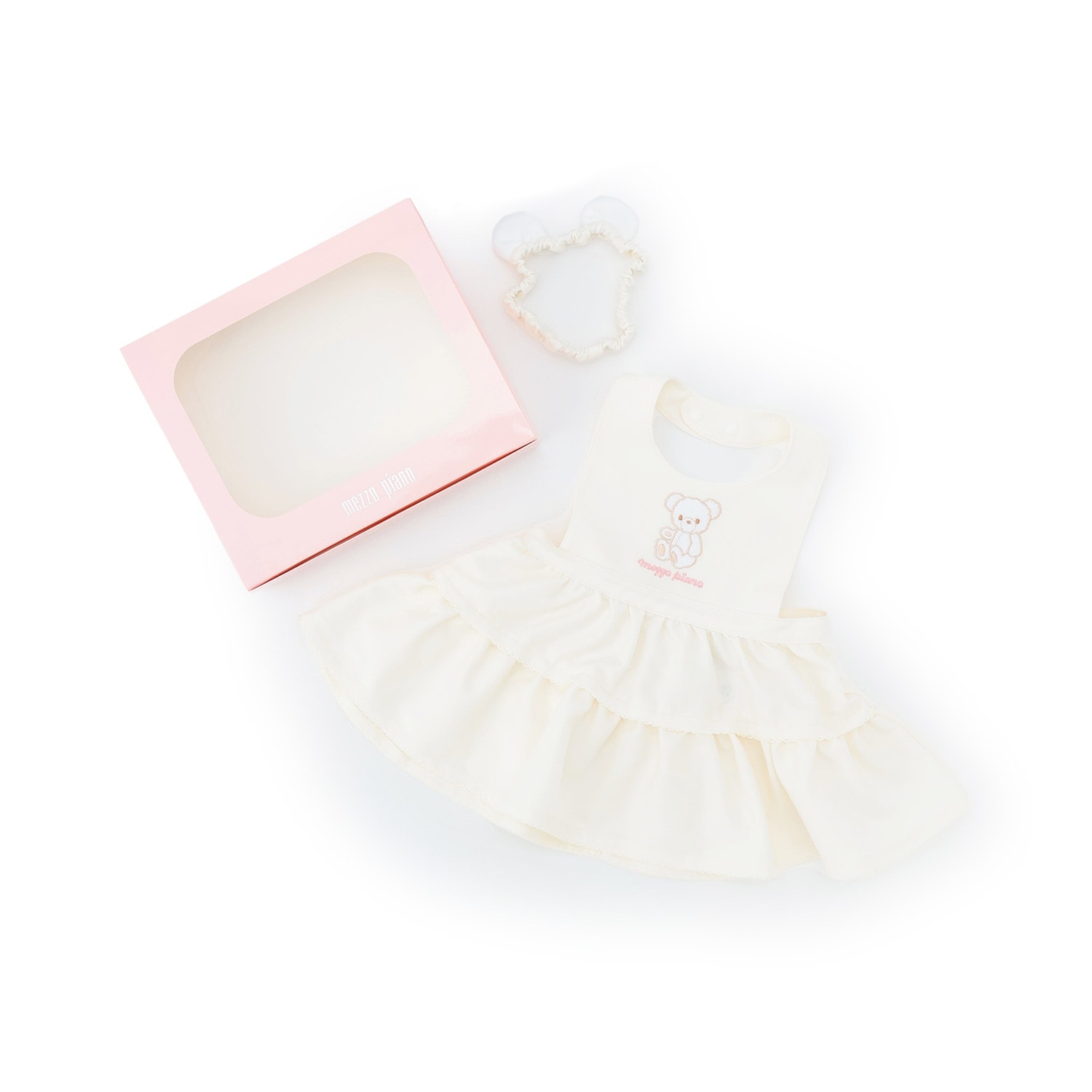 【BOX付】動物アップリケエプロン＆ヘアバンドセット