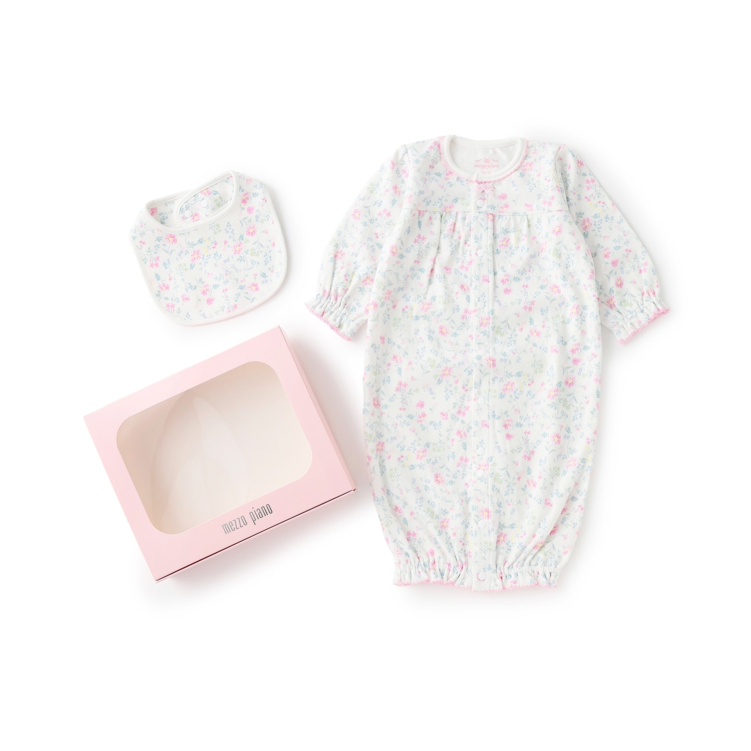 【BOX付】フラワー柄2wayオール&スタイセット