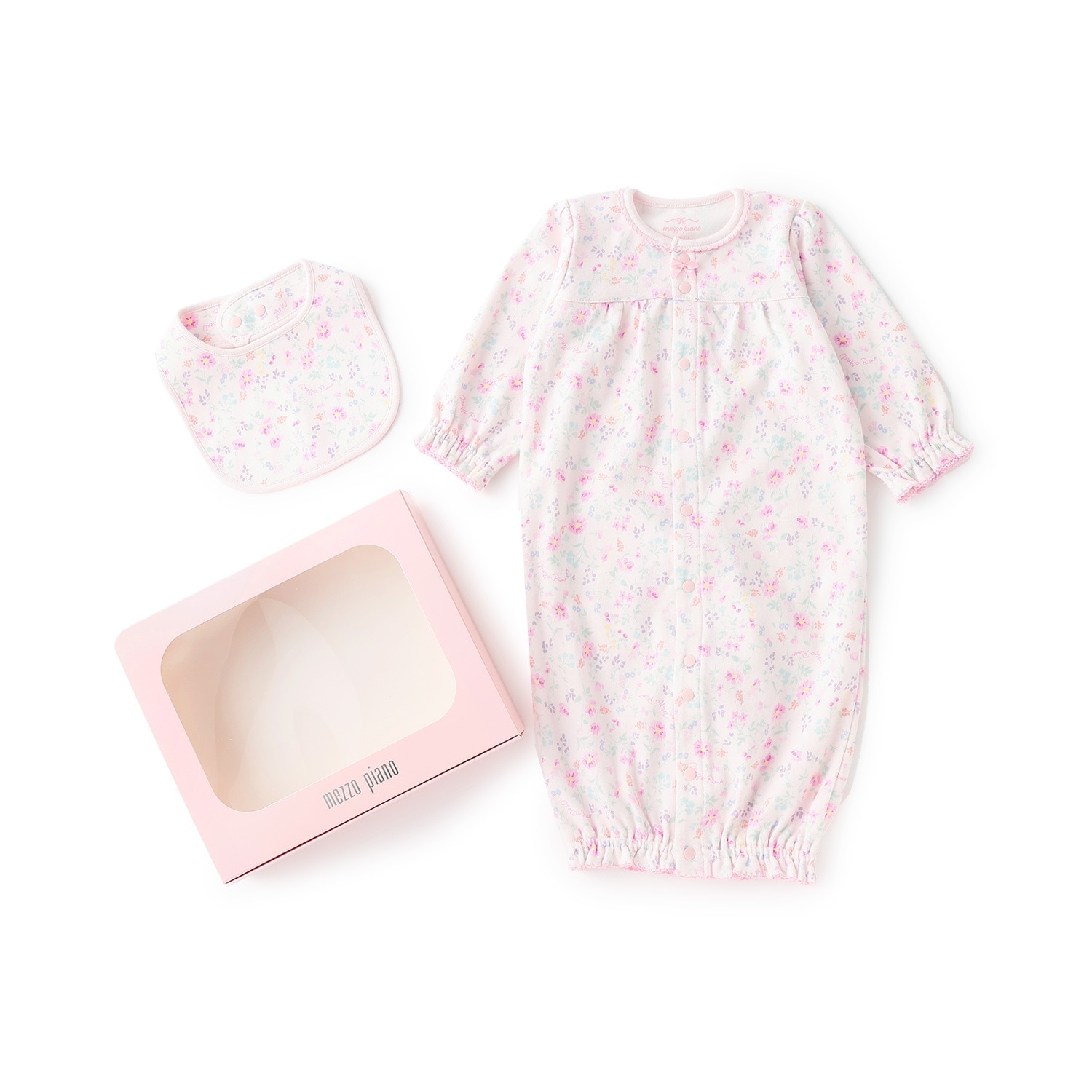 【BOX付】フラワー柄2wayオール&スタイセット