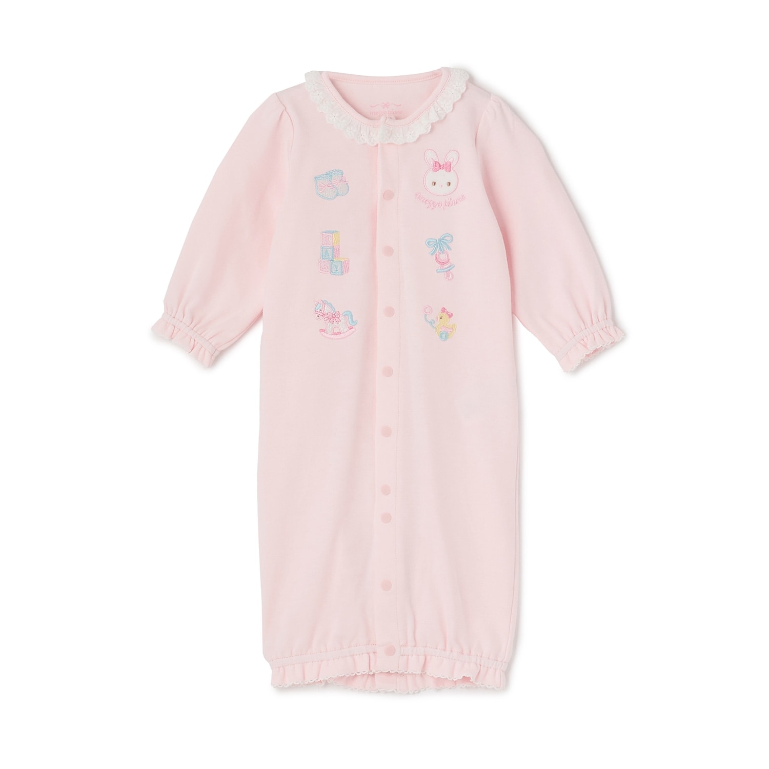 うさぎ刺繍2wayオール