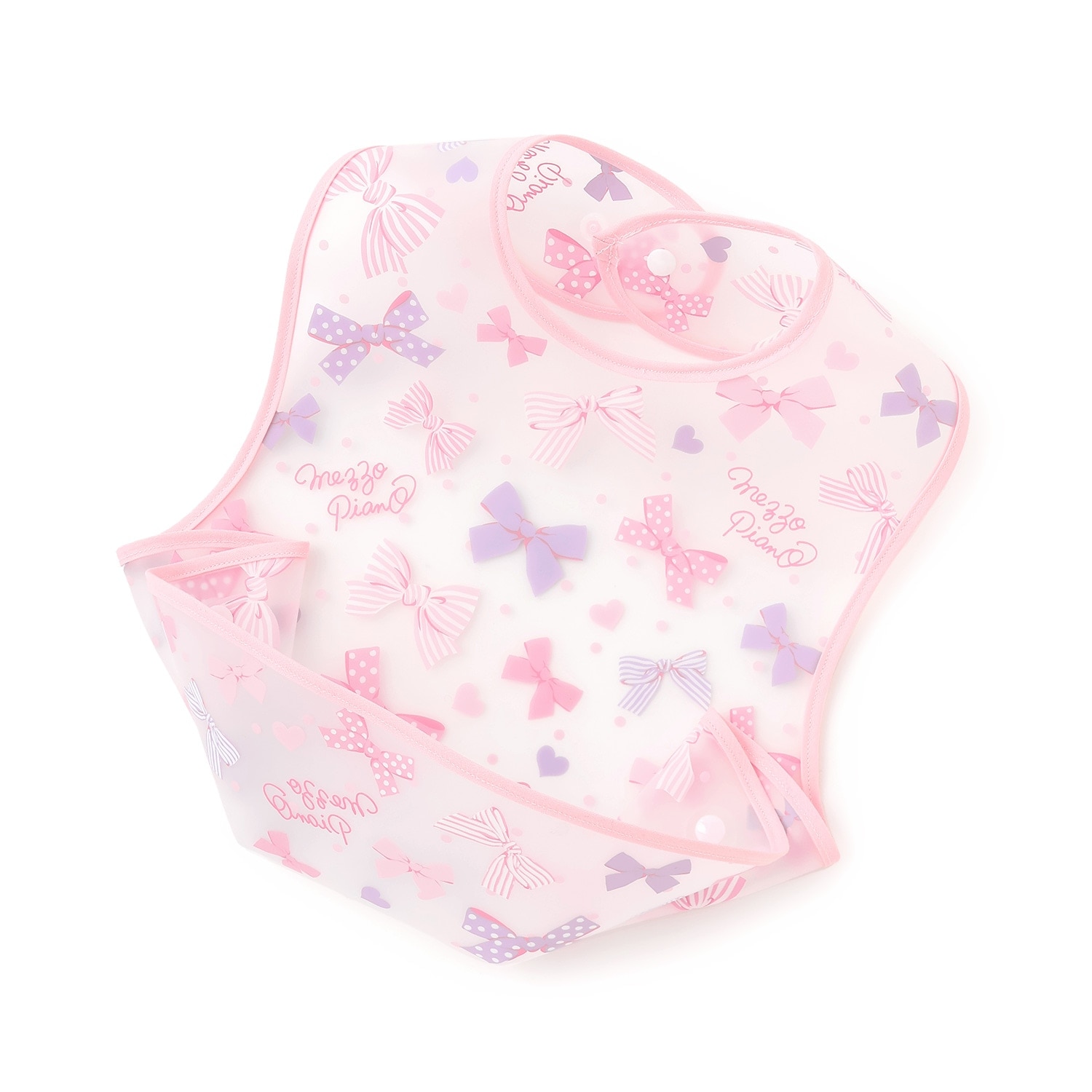 リボン柄 お食事スタイ